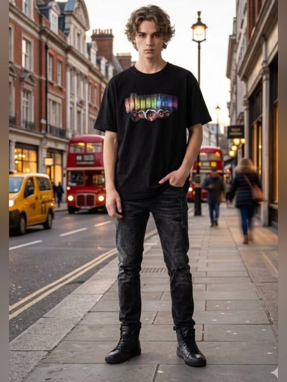 L Rainbow Equalizer Shirt Sz 3xl